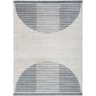 Nourison Home Astra Machine Washable ASW03 6'7" x 9' Ivory Blue Rectangle Modern Indoor Rug (Dropshippable)