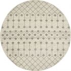 Nourison Home Grafix GRF37 8' x Round Ivory/Grey Bohemian Indoor Rug (Dropshippable)