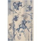 Nourison Home Somerset ST18 2'6" x 4' Ivory/Blue Farmhouse Indoor Rug (Dropshippable)