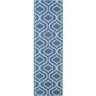 Nourison Home Jubilant JUB19 2'3" x 7'3" Blue Contemporary Indoor Rug (Dropshippable)