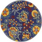 Nourison Home Aloha ALH17 7'10" x Round Navy Multicolor Round Outdoor Rug