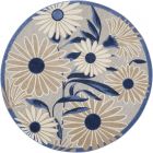 Nourison Home Aloha ALH33 7'10" x Round Blue Grey Round Contemporary Rug (Dropshippable)