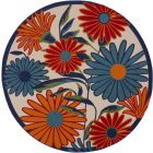 Nourison Home Aloha ALH33 7'10" x Round Multicolor Contemporary Rug (Dropshippable)