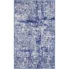 Nourison Home Whimsicle WHS07 3' x 5' Ivory Navy Modern Indoor Rug (Dropshippable)