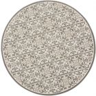 Nourison Home Aloha ALH34 7'10" x Round Ivory Grey Round Contemporary Rug (Dropshippable)