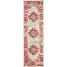 Nourison Home Passion PSN03 1'10" x 6' Ivory/Fuchsia Bohemian Indoor Rug (Dropshippable)