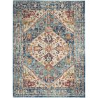 Nourison Home Passion PSN23 3'9" x 5'9" Ivory/Light Blue Bohemian Indoor Rug (Dropshippable)
