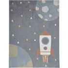 Nourison Home Astra Machine Washable ASW06 6'7" x 9' Sky Blue Rectangle Kids Indoor Rug