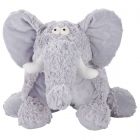 Nourison Home Plush Lines Foldable Elephant Stuffed Animal 18" x 22" Grey Indoor Throw Pillow