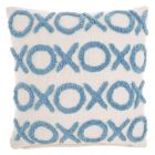 Nourison Home Lifestyle Tufted XOXO 18" x 18" Ocean Indoor Throw Pillow