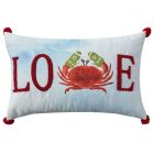 Nourison Home Holiday Pillows Love Crab with Mittens 14" x 22" Multicolor Indoor Throw Pillow