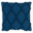 Nourison Home Lifestyle Diamond Lattice 18" x 18" Navy Indoor Throw Pillow
