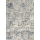 Nourison Home Solace SLA03 5'3" x 7'3" Ivory/Grey/Blue Modern Indoor Rug (Dropshippable)