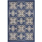 Nourison Home Aloha ALH34 2'8" x 4' Blue Rectangle Contemporary Rug (Dropshippable)