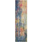 Nourison Home Celestial CES09 2' x 6' Blue/Yellow Modern & Contemporary Indoor Rug (Dropshippable)