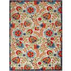Nourison Home Aloha ALH17 9' x 12' Multicolor Rectangle Farmhouse Rug (Dropshippable)