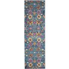 Nourison Home Passion PSN01 2'2" x 7'6" Denim Bohemian Indoor Rug