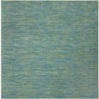 Nourison Home Essentials NRE01 9' x Square Blue Green Outdoor Rug (Dropshippable)