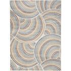 Nourison Home Astra Machine Washable ASW08 5'3" x 7' Ivory Multicolor Rectangle Modern Indoor Rug