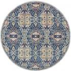 Nourison Home Ankara Global ANR16 4' x Round Navy Multicolor Bohemian Indoor Rug