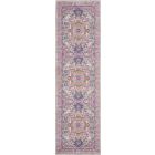 Nourison Home Passion PSN20 2'2" x 7'6" Light Grey/Pink Bohemian Indoor Rug (Dropshippable)