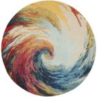 Nourison Home Celestial CES07 7'10" x Round Wave Modern Indoor Rug (Dropshippable)