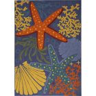 Nourison Home Aloha ALH24 6' x 9' Navy Multicolor Rectangle Outdoor Rug