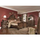 Aico Michael Amini Windsor Court Mansion Bedroom Set in Vintage Fruitwood, Cal King