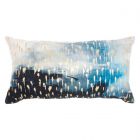 Nourison Home Sofia Metallic Drops Ombre 14" x 26" Indigo Indoor Throw Pillow