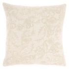 Nourison Home Sofia Beaded Flowers 20" x 20" Ivory Indoor Throw Pillow