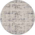 Nourison Home Rustic Textures RUS06 5'3" x Round Ivory Blue Modern Indoor Rug (Dropshippable)