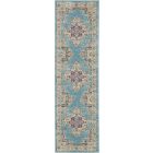 Nourison Home Passion PSN03 2'2" x 7'6" Light Blue Bohemian Indoor Rug (Dropshippable)