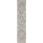 Nourison Home Astra Machine Washable ASW12 2'2" x 8' Grey Blue Runner Vintage Indoor Rug