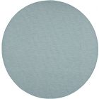 Nourison Home Positano POS01 8' x Round Aqua Modern Rug (Dropshippable)
