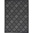 Nourison Home Easy Care NES01 4' x 6' Charcoal/Black Modern Rug (Dropshippable)