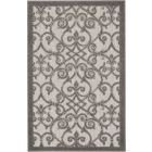 Nourison Home Aloha ALH21 2'8" x 4' Grey/Charcoal Rectangle Contemporary Rug