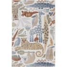 Nourison Home Astra Machine Washable ASW01 3'3" x 5' Ivory Kids Rectangle Indoor Rug (Dropshippable)
