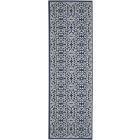 Nourison Home Jubilant JUB06 2'3" x 7'3" Navy/Ivory Farmhouse Indoor Rug (Dropshippable)