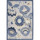 Nourison Home Aloha ALH25 2'8" x 4' Blue/Grey Rectangle Contemporary Rug