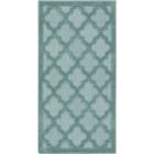 Nourison Home Easy Care NES01 2' x 4' Aqua/Teal Modern Rug (Dropshippable)