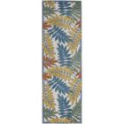 Nourison Home Aloha ALH18 2' x 6' Ivory/Multi Runner Tropical Rug (Dropshippable)