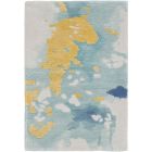 Nourison Home Prismatic PRS26 2' x 3' Seafoam Gold Modern Indoor Rug