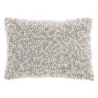Nourison Home Sofia Fully Beaded Pearls 10" x 14" Ivory/Silver Indoor Throw Pillow
