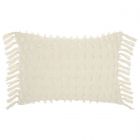 Nourison Home Lifestyle Cut Fray Texture 14" x 20" Cream Indoor Throw Pillow