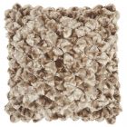 Nourison Home Sofia Velvet Shimmer Poms 20" x 20" Beige Indoor Throw Pillow