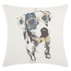 Nourison Home Sofia Glitter Dalmation 18" x 18" Gold Indoor Throw Pillow