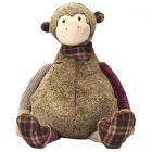 Nourison Home Plush lines Monkey Plush Animal 23" X 24" Brown Indoor Throw Pillow