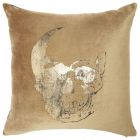 Nourison Home Sofia Metallic Skull 20" x 20" Beige/Gold Indoor Throw Pillow
