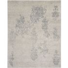 Nourison Home Silk Shadows SHA14 7'9" x 9'9" Ivory/Silver Vintage Indoor Rug (Dropshippable)