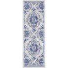 Nourison Home Whimsicle WHS14 2' x 8' Ivory Blue Bohemian Indoor Rug (Dropshippable)